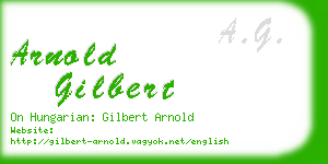 arnold gilbert business card